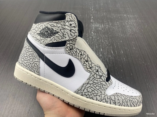 Reps TBK DZ5485-052 Cement 1 High Air Jordan White OG 0821